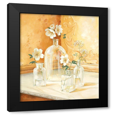 Still-Life WITH GLASSES I Black Modern Wood Framed Art Print with Double Matting by v.d. Valk, Karin