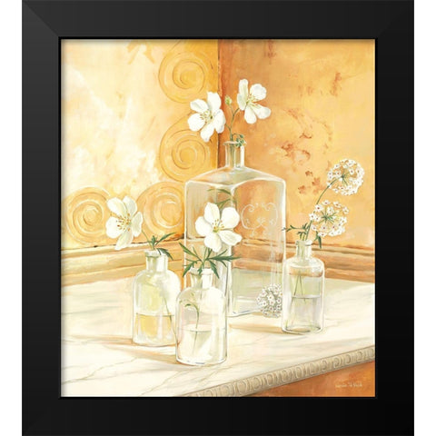 Still-Life WITH GLASSES II Black Modern Wood Framed Art Print by v.d. Valk, Karin