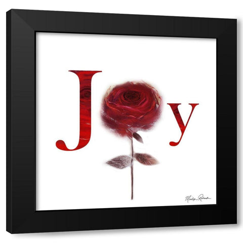 JOY ROSE Black Modern Wood Framed Art Print with Double Matting by Robertson, Marilyn