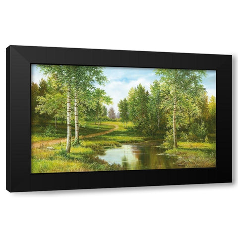 NEAR NOVOSIBIRSK Black Modern Wood Framed Art Print by Osipova, Svetlana