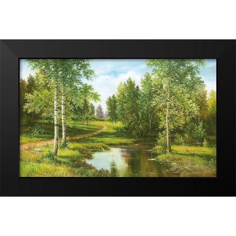 NEAR NOVOSIBIRSK Black Modern Wood Framed Art Print by Osipova, Svetlana