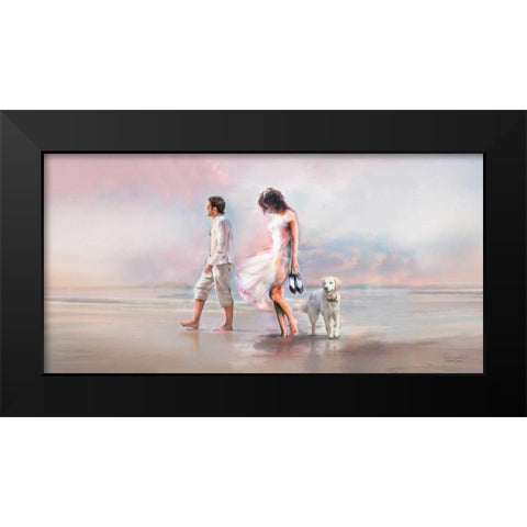 At The Beach Black Modern Wood Framed Art Print by Tarin, Michael