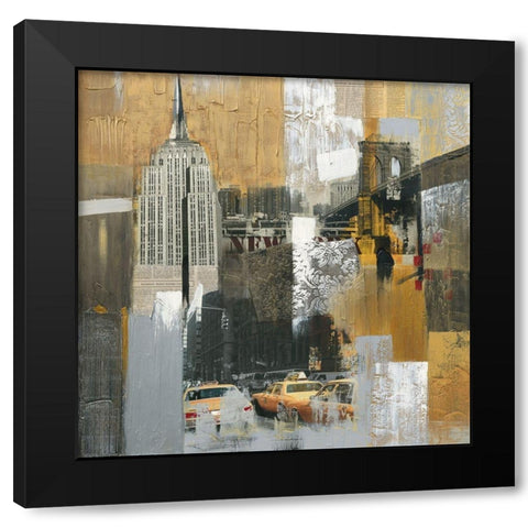CHRYSLER BUILDING Black Modern Wood Framed Art Print with Double Matting by Pax