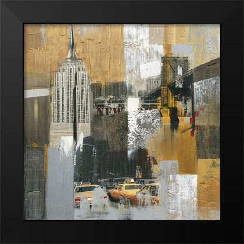 CHRYSLER BUILDING Black Modern Wood Framed Art Print by Pax