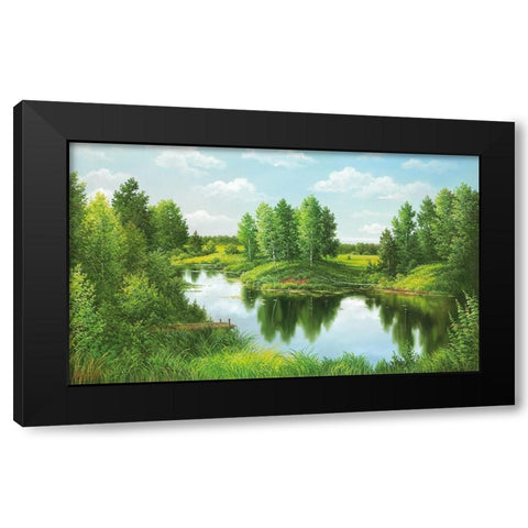 NEAR ST. PETERSBOURGH Black Modern Wood Framed Art Print with Double Matting by Osipova, Svetlana