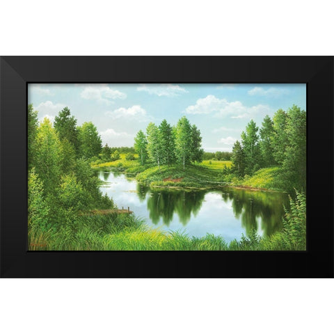 NEAR ST. PETERSBOURGH Black Modern Wood Framed Art Print by Osipova, Svetlana