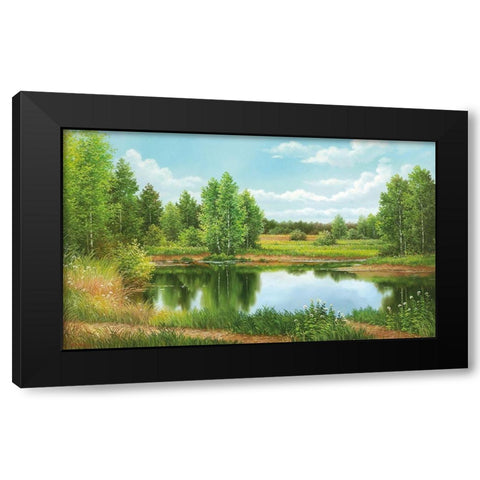 NEAR MOSCOW Black Modern Wood Framed Art Print with Double Matting by Osipova, Svetlana