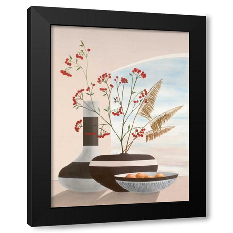 Rowan Berries I Black Modern Wood Framed Art Print by Sedalia, David