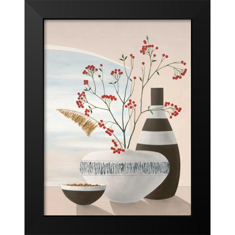 Rowan Berries II Black Modern Wood Framed Art Print by Sedalia, David