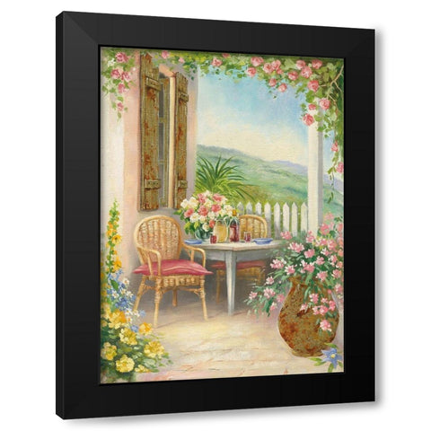 Veranda I Black Modern Wood Framed Art Print with Double Matting by Erwin, Eric