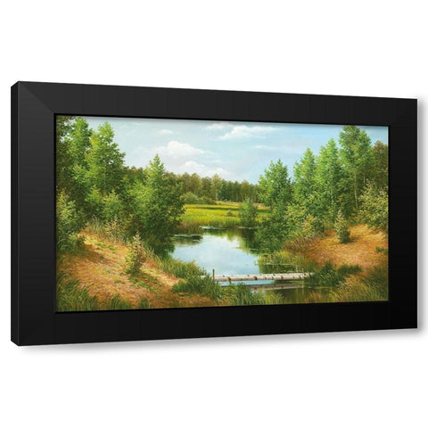 NEAR POKROVSKOYE Black Modern Wood Framed Art Print by Osipova, Svetlana
