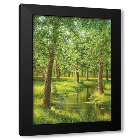 NEAR KAZAN Black Modern Wood Framed Art Print with Double Matting by Osipova, Svetlana