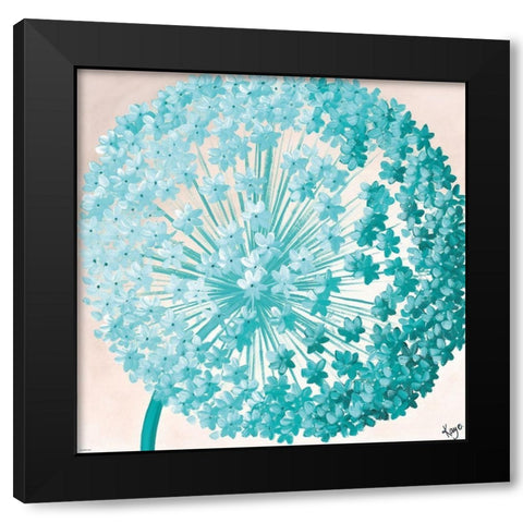 GIANT ALLIUM I Black Modern Wood Framed Art Print with Double Matting by Lake, Kaye