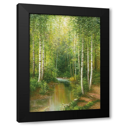 NEAR SAMARA Black Modern Wood Framed Art Print with Double Matting by Osipova, Svetlana