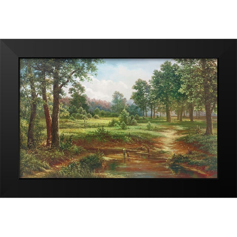 AFTERNOON CALM Black Modern Wood Framed Art Print by Osipova, Svetlana