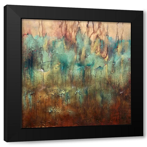 STEADFAST Black Modern Wood Framed Art Print with Double Matting by Herrera, Leticia