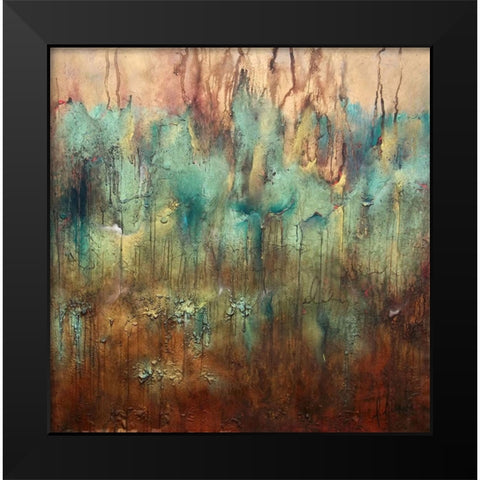 STEADFAST Black Modern Wood Framed Art Print by Herrera, Leticia