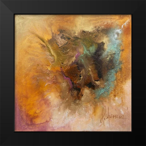 OUTBURST Black Modern Wood Framed Art Print by Herrera, Leticia