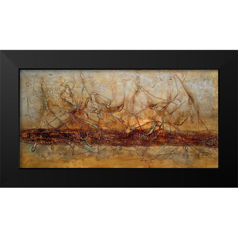 RUSH Black Modern Wood Framed Art Print by Herrera, Leticia