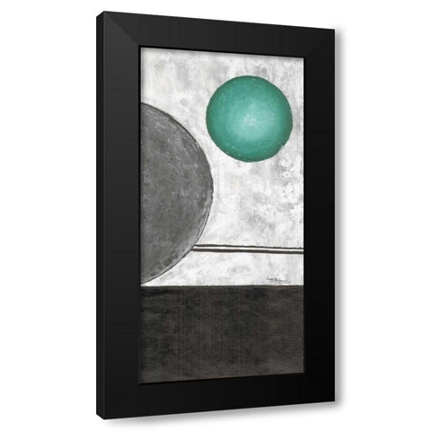 Sphere II Black Modern Wood Framed Art Print with Double Matting by Kikani, Umang