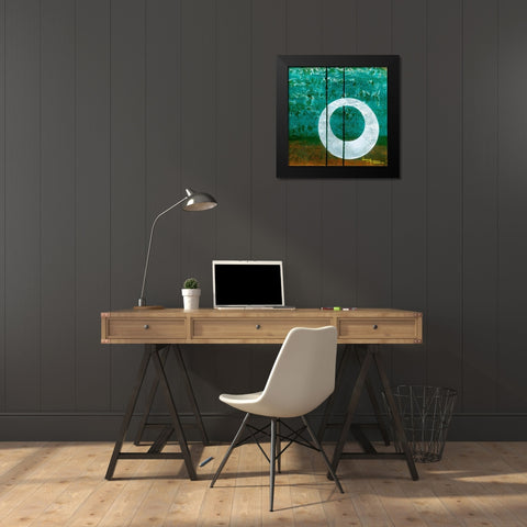 Aureole I Black Modern Wood Framed Art Print by Kikani, Umang