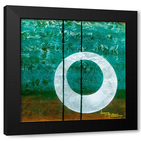 Aureole I Black Modern Wood Framed Art Print by Kikani, Umang