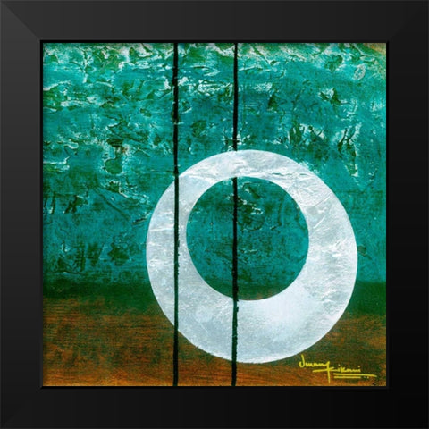 Aureole I Black Modern Wood Framed Art Print by Kikani, Umang