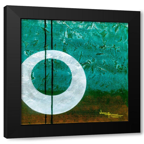 Aureole II Black Modern Wood Framed Art Print by Kikani, Umang