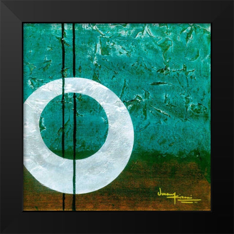 Aureole II Black Modern Wood Framed Art Print by Kikani, Umang