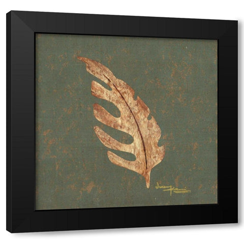 Tree Leaf I Black Modern Wood Framed Art Print by Kikani, Umang