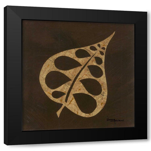 Exotic Leaf I Black Modern Wood Framed Art Print with Double Matting by Kikani, Umang