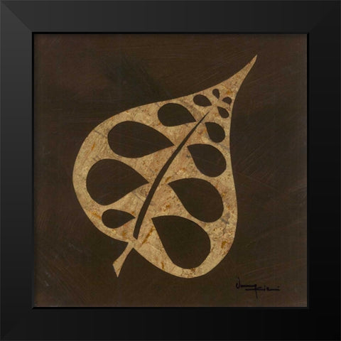 Exotic Leaf I Black Modern Wood Framed Art Print by Kikani, Umang