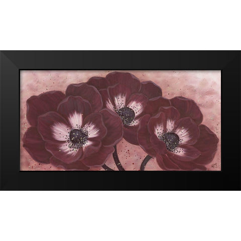 MOHAGONY ANEMONE I Black Modern Wood Framed Art Print by Lake, Kaye