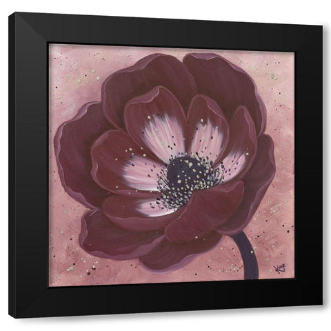 MOHAGONY ANEMONE II Black Modern Wood Framed Art Print with Double Matting by Lake, Kaye