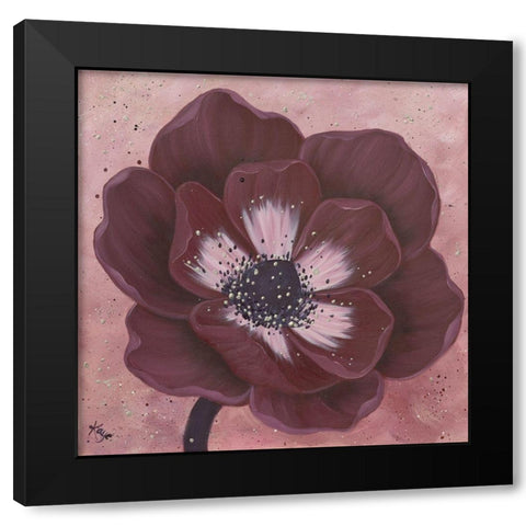 MOHAGONY ANEMONE III Black Modern Wood Framed Art Print with Double Matting by Lake, Kaye