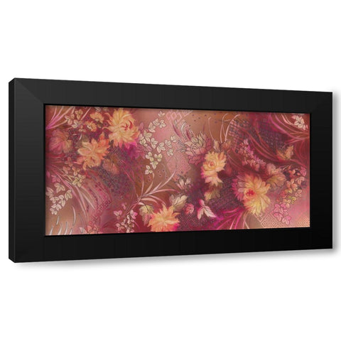 SILK TAPESTRY Black Modern Wood Framed Art Print with Double Matting by Ganz, Michael