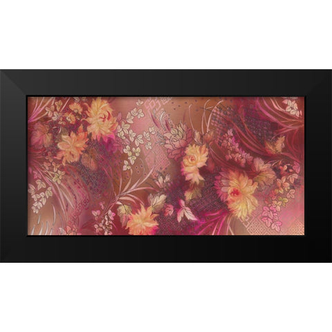 SILK TAPESTRY Black Modern Wood Framed Art Print by Ganz, Michael