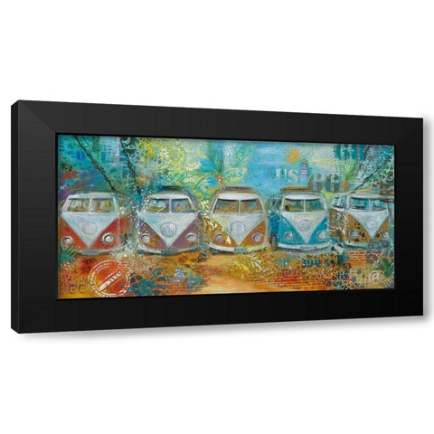 BULLY LINE Black Modern Wood Framed Art Print with Double Matting by Mizo