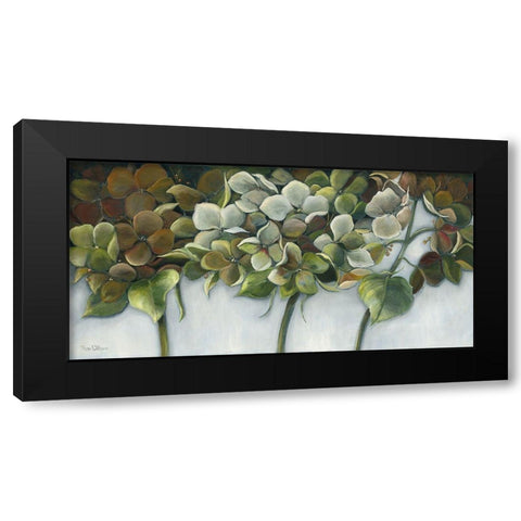 GREEN HYDRANGEAS Black Modern Wood Framed Art Print with Double Matting by Withaar, Rian