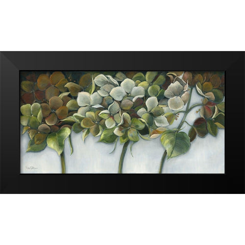 GREEN HYDRANGEAS Black Modern Wood Framed Art Print by Withaar, Rian