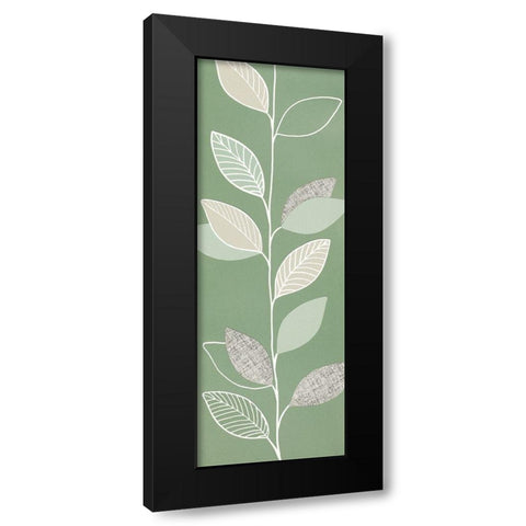 GREEN PAGEANT III Black Modern Wood Framed Art Print by Design Show