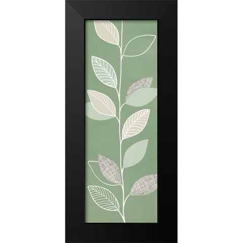 GREEN PAGEANT III Black Modern Wood Framed Art Print by Design Show