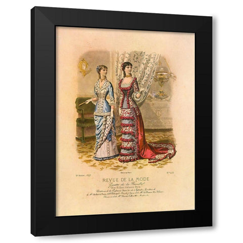REVUE DE LA MODE I Black Modern Wood Framed Art Print with Double Matting by Dubois, Alain
