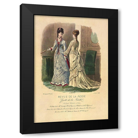 REVUE DE LA MODE II Black Modern Wood Framed Art Print with Double Matting by Dubois, Alain