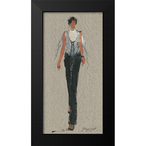 CHANTAL Black Modern Wood Framed Art Print by Shenli