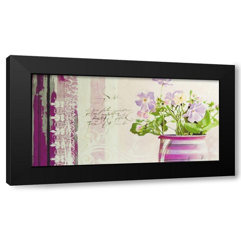 PRETTY FLOWERS I Black Modern Wood Framed Art Print by Warminski