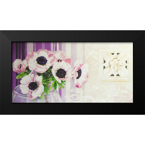 PRETTY FLOWERS II Black Modern Wood Framed Art Print by Warminski