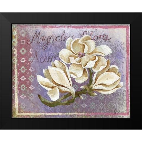 FLOWER CARD II Black Modern Wood Framed Art Print by Tiffany