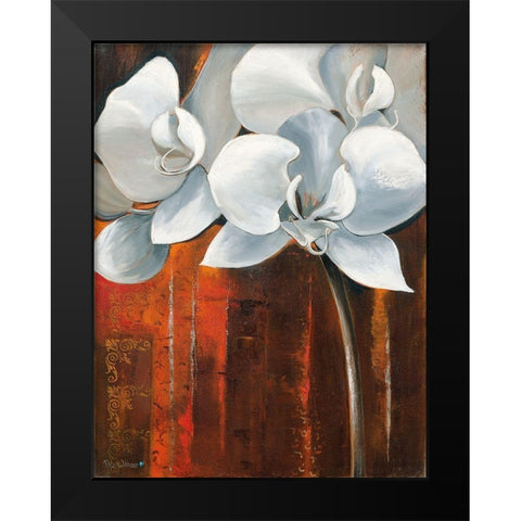 WHITE ORCHID I Black Modern Wood Framed Art Print by Withaar, Rian