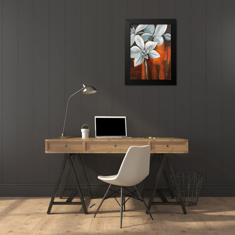 WHITE ORCHID II Black Modern Wood Framed Art Print by Withaar, Rian
